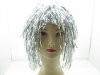 10 New Silver Pom-Pom Tinsel Costume Wigs bh-h70