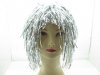 10 New Silver Pom-Pom Tinsel Costume Wigs bh-h70