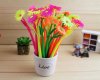 12pcs Soft Daisy Flowers Black Gel Ink Pen 0.38mm