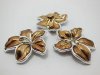 3x30Pcs Coffee Flower Hairclip Jewelry Finding Beads 5.5x5cm