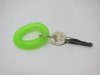48Set X 2pcs Green Wrist Coil Key Chain Key Ring Holder