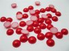 750Pcs 12mm Red Semi-Circle Simulated Pearl Bead Flatback