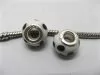 50 White Murano Round Glass Black Spot European Beads be-g412 50 White Murano Round Glass Black Spot European Beads be-g412