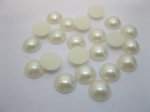 750Pcs 12mm Ivory Semi-Circle Simulated Pearl Bead