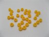 2000 Plastic Yellow Barrel Pony Beads 6x8mm