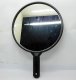 1X Black Single Side Round Handheld Makeup Mirror