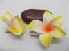 50 New Yellow & Orange Fabulous Foam Frangipani Flower 4.5x2cm