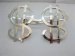 12 Sliver Big Daddy DOLLAR SIGN Toy Glasses