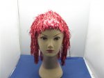 10 New Fuschia Pom-Pom Tinsel Costume Wigs