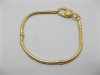 4Pcs Golden Heart Clasp European Bracelet 20cm ac-str257