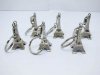 50Pcs New Nickle Plated France Eiffel Tower Key Rings