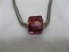 50 Red Murano Cubic Glass European Beads be-g365 50 Red Murano Cubic Glass European Beads be-g365