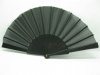 12Pcs New Plain Black Folding Hand Fans Wedding Favor