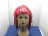 10 New Fuschia Pom-Pom Tinsel Costume Wigs