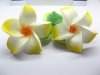 50 New Yellow Fabulous Foam Frangipani Flower 8x3.5cm