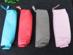 12Pcs Leatherette Pencil Case Zipper Pen Bags Mixed