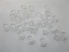 2100Pcs Transparent Clear Barrel Pony Beads 6x8mm