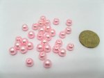1000 Pink 8mm Round Simulate Pearl Beads