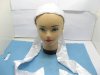 12 White Headbands Hairband with Attached Scarves