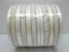 5Rolls X 250Yards White Edged Organza Ribbon 18mm