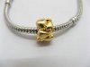 10Pcs 18k Gold Plated European Thread Beads ac-sp395 10Pcs 18k Gold Plated European Thread Beads ac-sp395