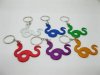 48 Aluminium Snake Key Rings Mixed Color