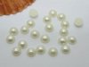 5000Pcs 6mm Ivory Semi-Circle Simulated Pearl Bead Flatback
