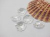 100 Clear Crystal Faceted Double-Hole Suncatcher Beads 14mm