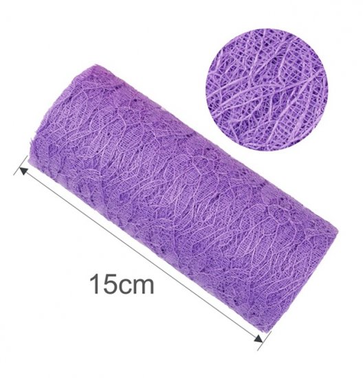4Roll X 10Yds Purple Lace Tulle Roll Spool DIY Wedding Deco - Click Image to Close
