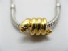 20Pcs 18K Gold Plated European Snake Beads ac-sp389