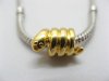 20Pcs 18K Gold Plated European Snake Beads ac-sp389 20Pcs 18K Gold Plated European Snake Beads ac-sp389