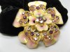 12pcs Chic Designer Hair Clips,Rhinestone Floral Clips