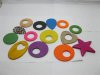 100 Colorful Wooden Beads Assorted Style