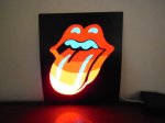 1X Red Lips & Tongue Light Up Flashing LED Glow Equalizer