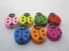 400Pcs New Wooden Ladybug Beads Mixed Color