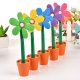 8Pcs Heronsbill Sunflower Style Ball Point Pens Mixed Color