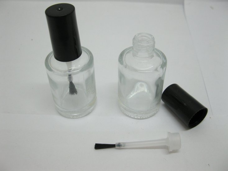 10x20Sets Empty Round Glass Nail Polish Bottle 5ml - Click Image to Close