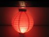 4Pcs Plain Red Led Paper Lantern w/2 Mini Bulbs 20cm