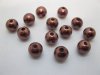 500 Coffee Round Simulate Pearl Loose Beads 10mm