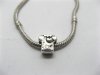 100 Silver Plated European Shirt Beads ac-sp466 100 Silver Plated European Shirt Beads ac-sp466