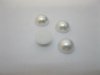 1000Pcs 10mm White Semi-Circle Simulated Pearl Bead Flatback