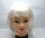 4Pc Bobo Head Style Neat Bang Short Straight Cosplay Wig - White 4Pc Bobo Head Style Neat Bang Short Straight Cosplay Wig - White