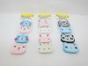 30Pcs Novelty Cartoon Animal Head Erasers Mixed Color