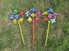 100 Exciting Plastic Windmill in 6-heads Flower Design 100 Exciting Plastic Windmill in 6-heads Flower Design