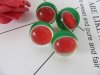 98Pcs Watermelon Fruit Rubber Bouncing Ball 30mm Dia.