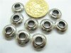50 Oblate Metal European Beads pa-b30 50 Oblate Metal European Beads pa-b30