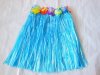 5Pcs Dress-up Hawaiian Blue Hula Skirt 40cm