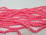 18000 Hot Pink 4mm Round Simulate Pearl Beads