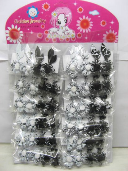48pcs Barrette Hair Clips With Flower-2 Colors - Click Image to Close