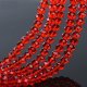 10Strand x 95Pcs Red Rondelle Faceted Crystal Beads 6mm